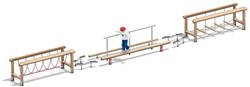 4FCircle outdoor fitnesstoestel balanceerparcours Trimmy II, hout
