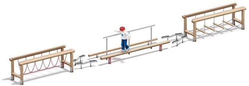 4FCircle outdoor fitnesstoestel balanceerparcours Trimmy II, hout