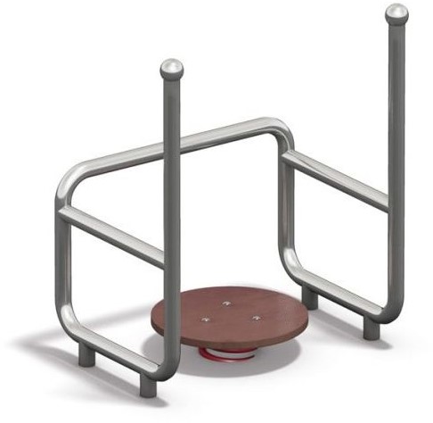 4FCircle outdoor fitnestoestel kniebuiging op verende plaat