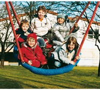 Vogelnestschommel metaal, met stevige vogelnestmand, hoogte 260 cm-3