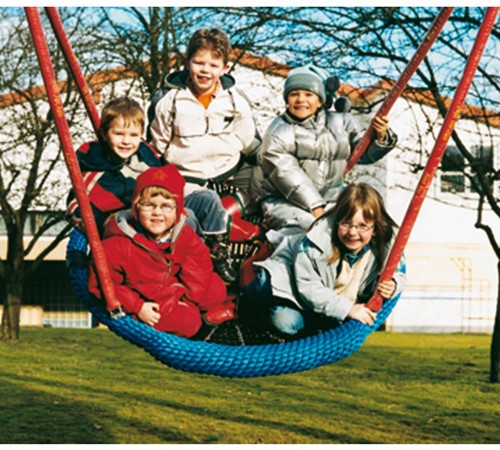 Vogelnestschommel metaal, met stevige vogelnestmand, hoogte 260 cm-3