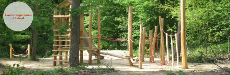 Speelbos Hulsbeek, uitdagend balanceerparcours over het water