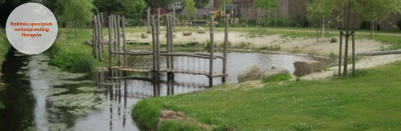 Robinia speelplekje bij uitstulping beek