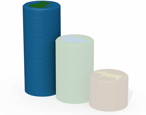 Stapblok, rubber, hoogte 60 cm