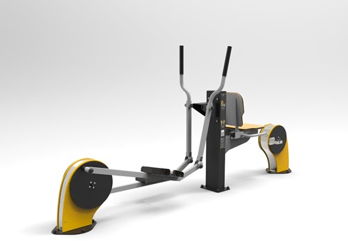 Outdoor fitnesstoestel crosstrainer/zitfiets (combi)