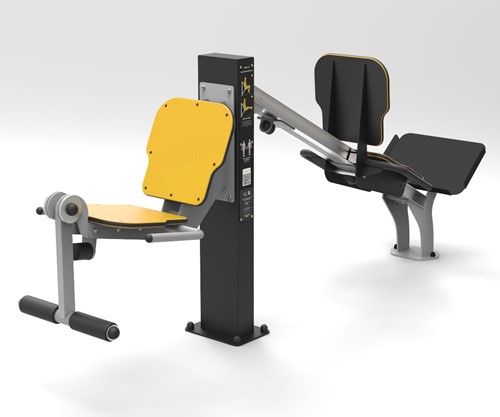 Outdoor fitnesstoestel leg press/leg extension (combi)