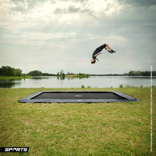 BERG Sports flatground trampoline Ultim Elite, afm. 500 x 300 cm - zonder veiligheidsnet - grijs-2
