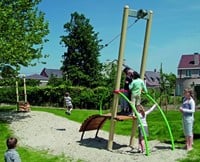 Metalen kabelbaan, 2 platformen -2