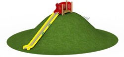 Inox heuvelglijbaan (0,50 m breed - glijlengte 4,6 m)