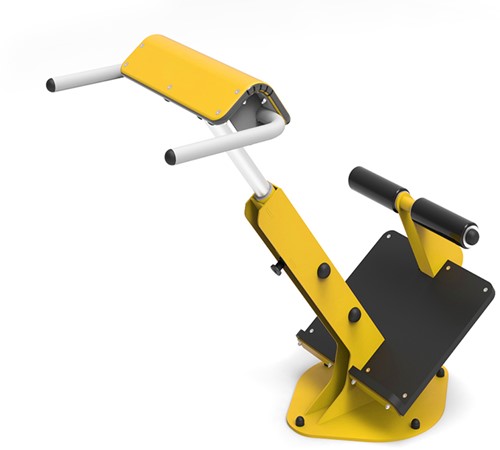 Outdoor fitnesstoestel back hyperextension bench