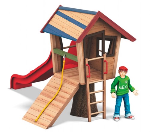 Speelhuis Dwergenboomhut, gekleurd
