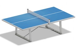 Tafeltennistafel, onderstel verzinkt metaal, blad acrylbeton 
