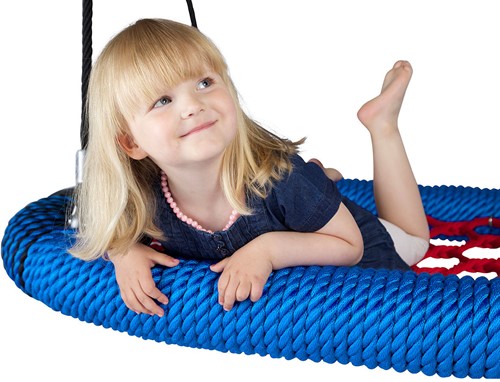 Vogelnestmand ovaal, 120 cm, voor professioneel gebruik   - rood/blauw