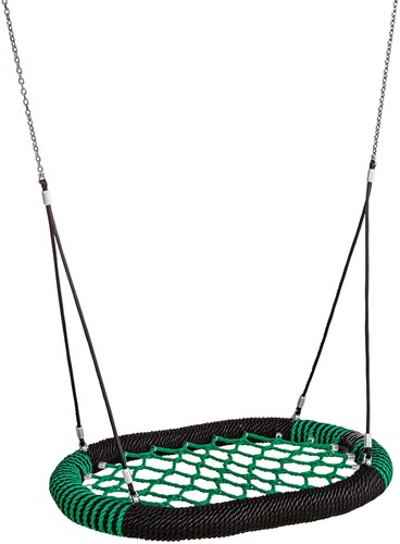 Vogelnestmand ovaal, 120 cm, voor professioneel gebruik   - groen/zwart