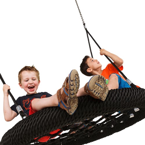 Vogelnestmand ovaal, 120 cm, voor professioneel gebruik   - zwart/zwart