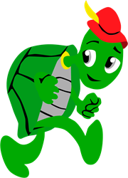 Pleinplakker schildpad staan