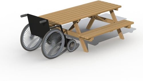 Europlay picknicktafel 2,0 m, geschikt voor rolstoel