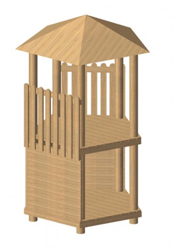 Robinia vijfhoekige speeltoren, platform 175 cm