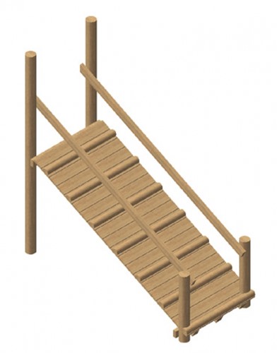 Loopbrug met leuning