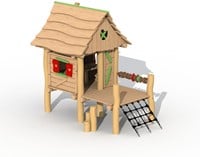 ECO-Play robinia houthakkershutje met terrasje