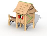 ECO-Play robinia houthakkershutje met terrasje-2
