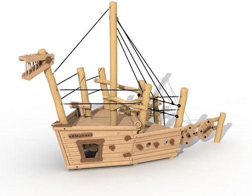 ECO-Play piratenboot Albatros (voorsteven)