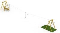 ECO-Play robinia kabelbaan (met 1 platform)