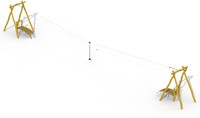 ECO-Play robinia kabelbaan (met 2 platformen)