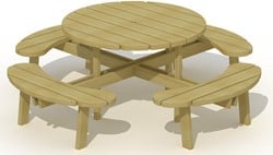 Europlay ronde picknicktafel 