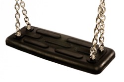 Gummi schommelzit, afm. 43 x 17 x 3 cm, zwart