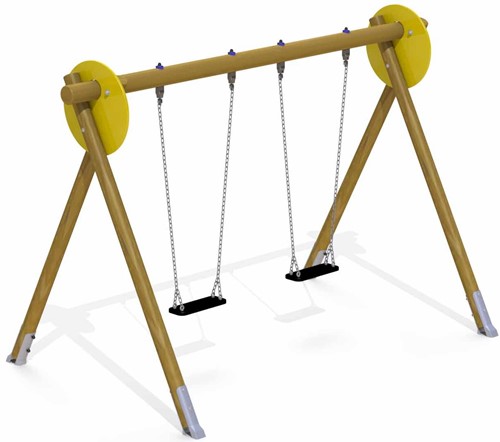 Dubbele schommel met 2 schommelzitjes (kleine uitvoering)