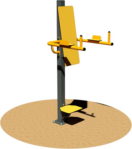 Outdoor Calisthenics station vertical knee raise