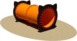 Rechte tunnel voor honden Dritto