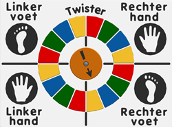 Pleinplakker accessoire twisterspel, wandpaneel