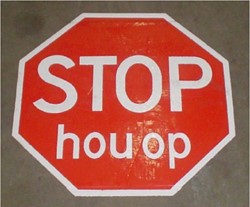 Pleinplakker Stop hou op!