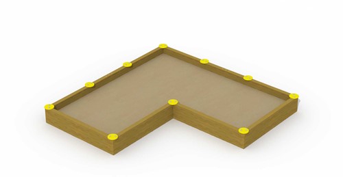 Zandbak, afm. 3,6 x 1,8 m, L-vorm-2